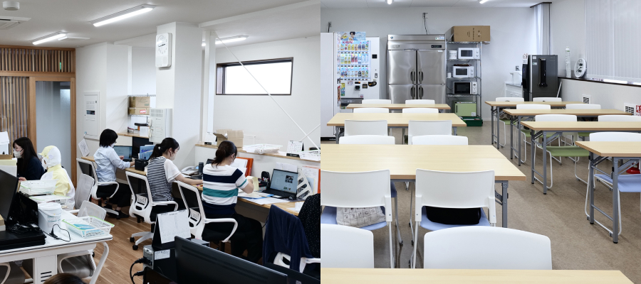 事務所・食堂の様子